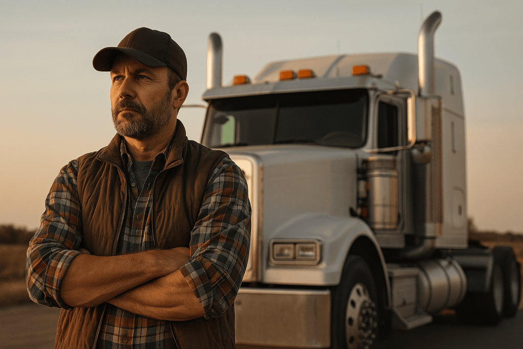 Commercial truck subject to FMCSA regulations and permits