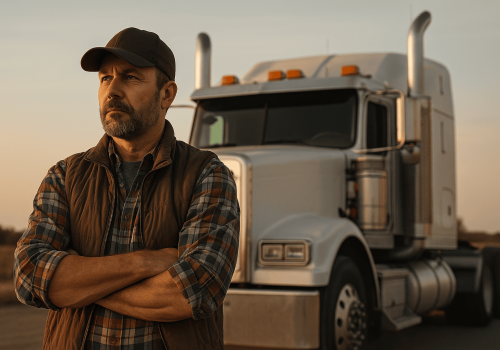 Commercial truck subject to FMCSA regulations and permits